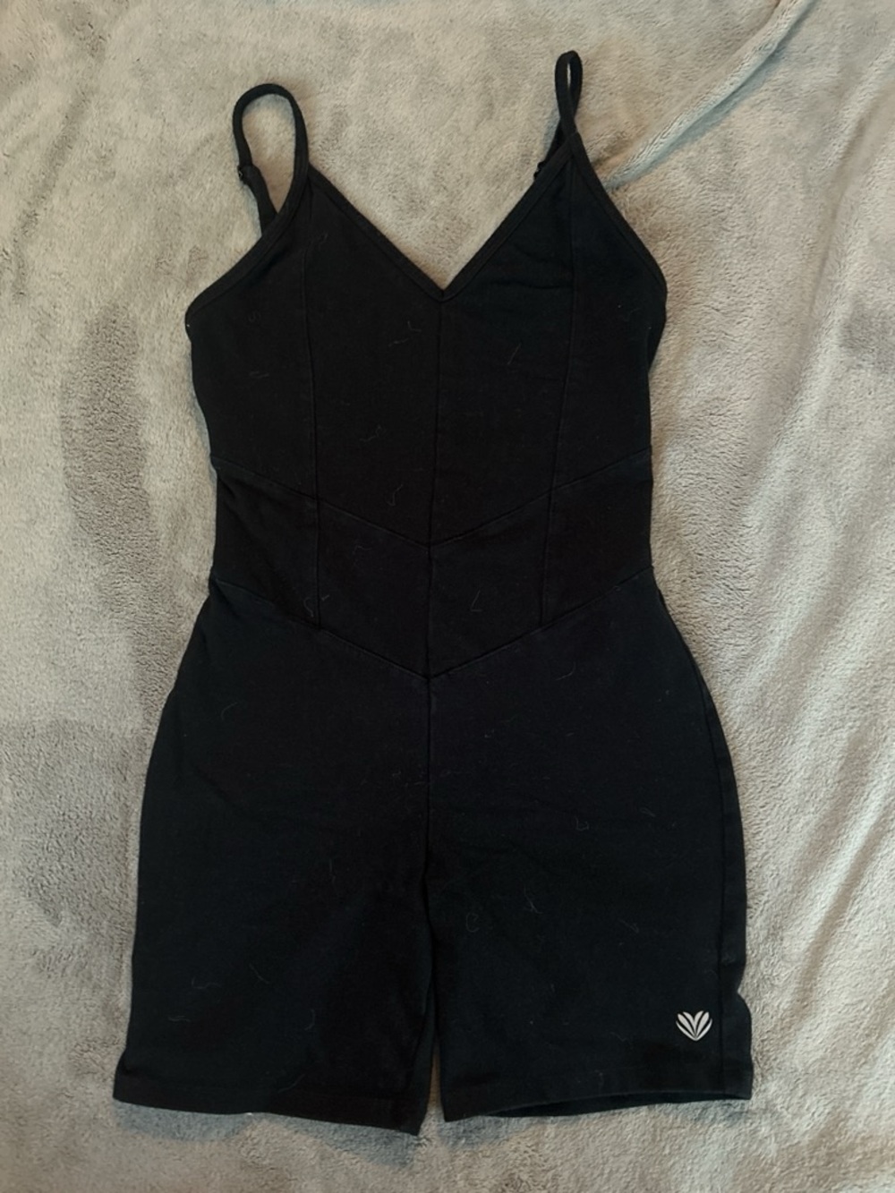 Forever 21 Black One-Piece Romper with V-Neck